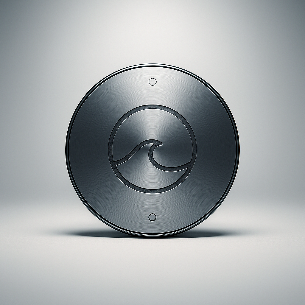 Mikaiyo logo engraved on metal